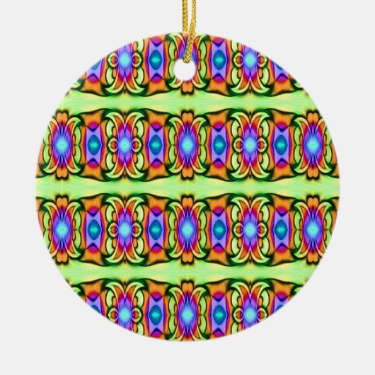 buntes Muster Keramik Ornament (Vorne)