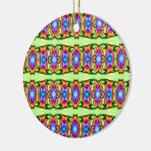 buntes Muster Keramik Ornament (Links)
