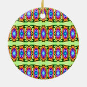 buntes Muster Keramik Ornament (Hinten)