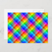 Buntes Muster. Regenbogen-Farben Postkarte (Vorne/Hinten)