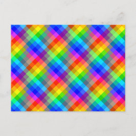 Buntes Muster. Regenbogen-Farben Postkarte