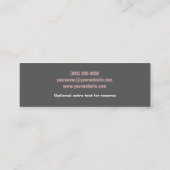 Buntes mutiges Mod-Monogramm Mini Visitenkarte (Rückseite)