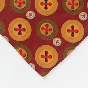 Buntes nahtloses Muster mit Knöpfen Fleecedecke