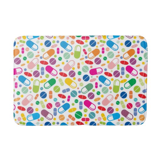 Buntes Neondrogen-Muster Badematte (Vorderseite)