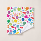 Buntes Neondrogen-Muster Badhandtuch Set (Waschlappen)