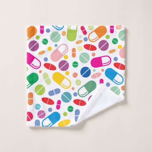 Buntes Neondrogen-Muster Badhandtuch Set (Waschlappen)