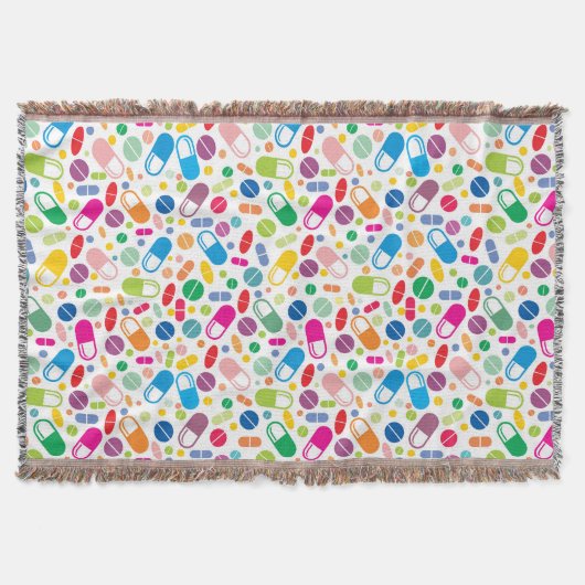 Buntes Neondrogen-Muster Decke (Vorderseite)