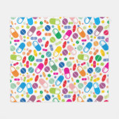 Buntes Neondrogen-Muster Fleecedecke (Vorderseite (Horizontal))