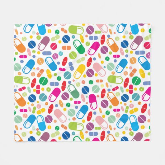 Buntes Neondrogen-Muster Fleecedecke (Vorderseite (Horizontal))