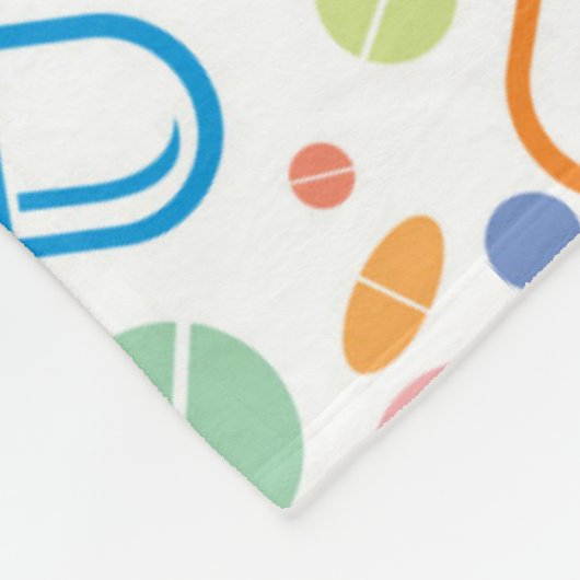 Buntes Neondrogen-Muster Fleecedecke (Ecke)