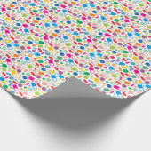 Buntes Neondrogen-Muster Geschenkpapier (Ecke)