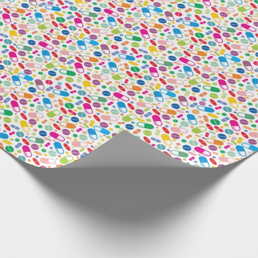 Buntes Neondrogen-Muster Geschenkpapier (Ecke)