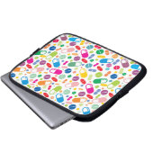 Buntes Neondrogen-Muster Laptopschutzhülle (Vorne Knopf)