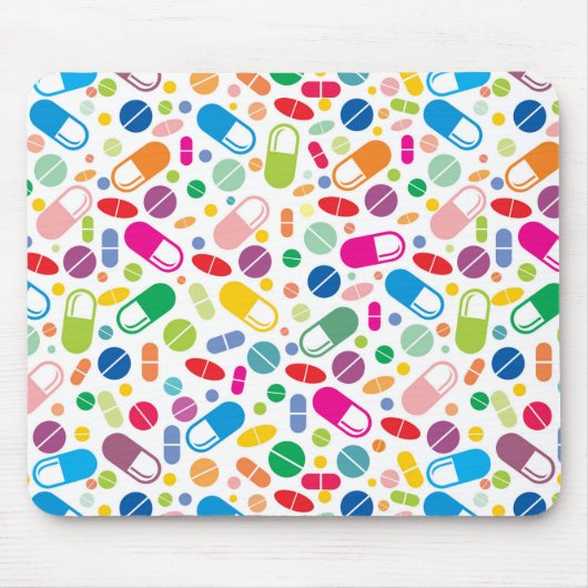 Buntes Neondrogen-Muster Mousepad (Vorne)