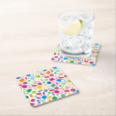 Buntes Neondrogen-Muster Rechteckiger Pappuntersetzer (Vor Ort)