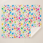 Buntes Neondrogen-Muster Sherpadecke (Vorderseite (Horizontal))