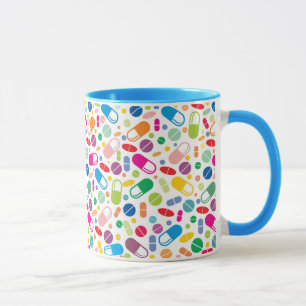 Buntes Neondrogen-Muster Tasse