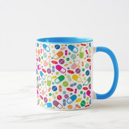 Buntes Neondrogen-Muster Tasse (Rechts)