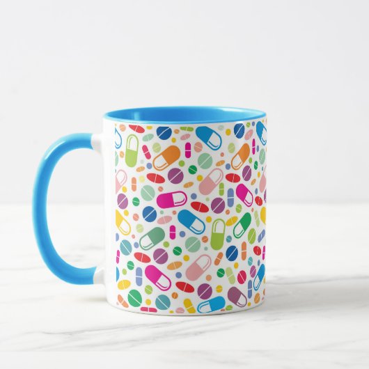 Buntes Neondrogen-Muster Tasse (Links)