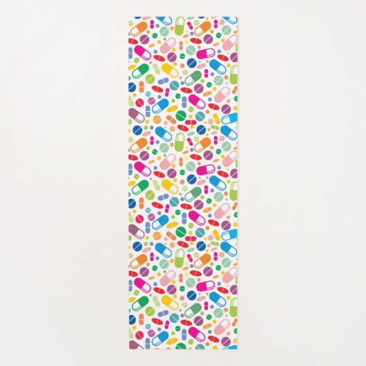 Buntes Neondrogen-Muster Yogamatte (Vorderseite)