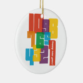 Buntes neues Jahr Keramik Ornament (Rechts)