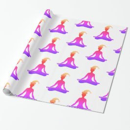 Buntes neues Jahr-Yoga-glattes Packpapier