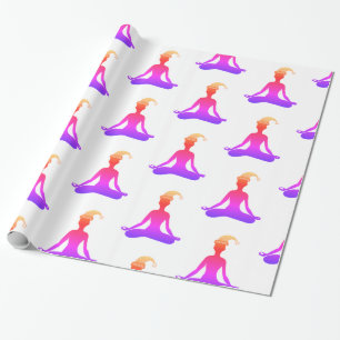 Buntes neues Jahr-Yoga-glattes Packpapier