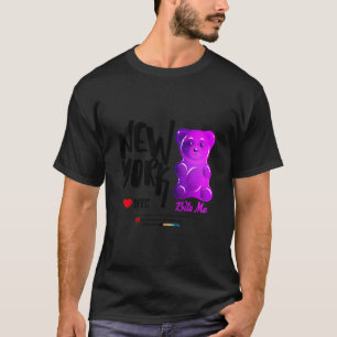 Buntes New YorkCity Gummibärchen Bite Me Kunstwerk T-Shirt