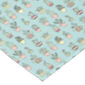 Buntes niedliches Kaktus-in der Hand gezeichnetes Tischdecke (Schrägansicht)