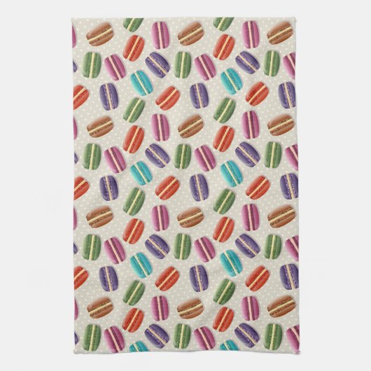 Buntes niedliches Makronen-Muster Geschirrtuch (Vertikal)