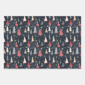 buntes niedliches Weihnachtstrickpack Set Geschenkpapier Set (Vorderseite 2)