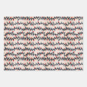 buntes niedliches Weihnachtstrickpack Set Geschenkpapier Set (Vorderseite)