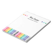 Buntes Notizbuch mit Lehrer-Berufstitel zur Lehrer Notizblock (Rotiert)