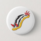 Buntes Nudibranch Button (Vorderseite)