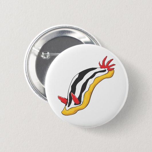 Buntes Nudibranch Button (Vorne & Hinten)