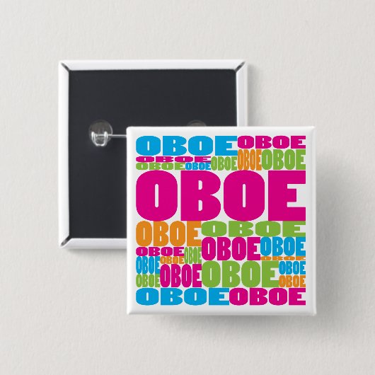 Buntes Oboe Button (Vorne & Hinten)