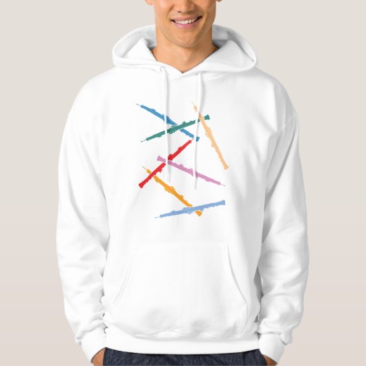Buntes Oboes Hoodie (Vorderseite)