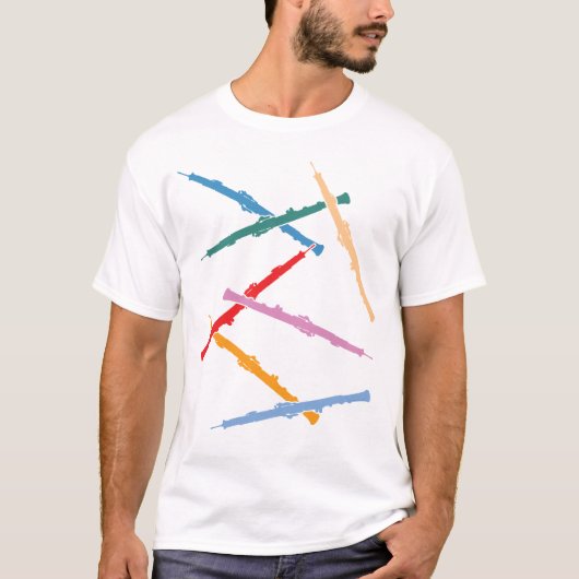 Buntes Oboes T-Shirt (Vorderseite)