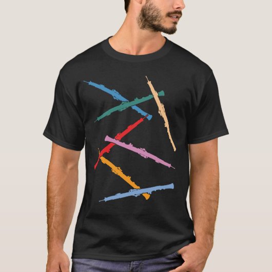 Buntes Oboes T-Shirt (Vorderseite)