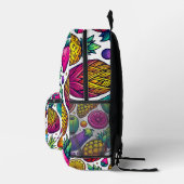 Buntes Obst- und Gemüsemuster  Bedruckter Rucksack (Rechts)