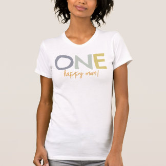Buntes One Happy Mom Geburtstags-T-Shirt T-Shirt