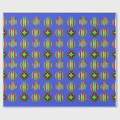 Buntes Ornament Weihnachten Geschenkpapier (Flach)
