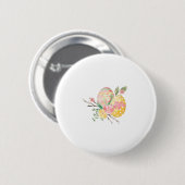 Buntes Osterei-Knopf Button (Vorne & Hinten)