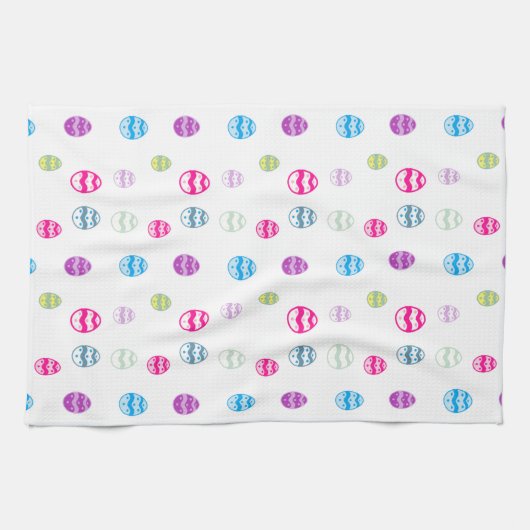 Buntes Osterei-Muster Geschirrtuch (Horizontal)