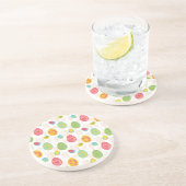 Buntes Osterei-Muster Getränkeuntersetzer (Seite)