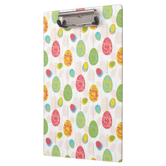 Buntes Osterei-Muster Klemmbrett (Links)