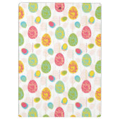Buntes Osterei-Muster Klemmbrett (Rückseite)