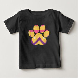 Buntes Osterei-Ostern Pfoten Lustiger Hund Katze L Baby T-shirt