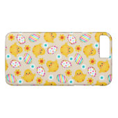 Buntes Osterei-und Küken-Muster Case-Mate iPhone Hülle (Rückseite (Horizontal))
