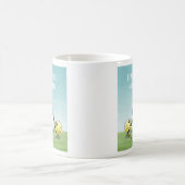 Buntes Osterei wird von den Küken bemalt Kaffeetasse (Mittel)